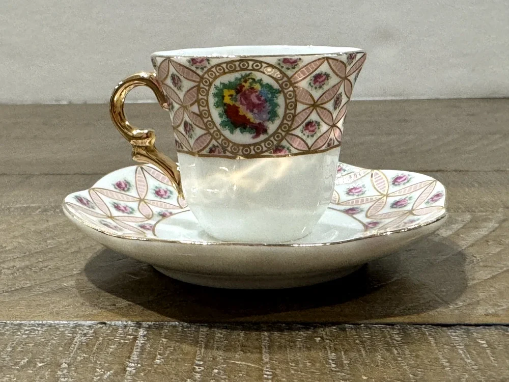 Miniature Porcelain Tea Cup & Saucer Set 2